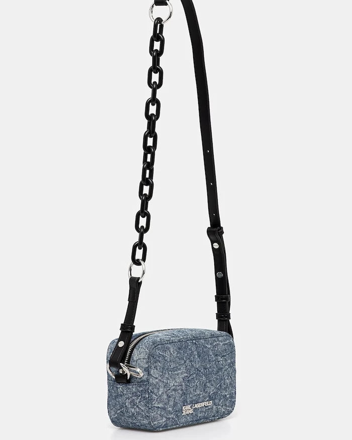 Karl Lagerfeld Jeans denim kadın crossbody çanta