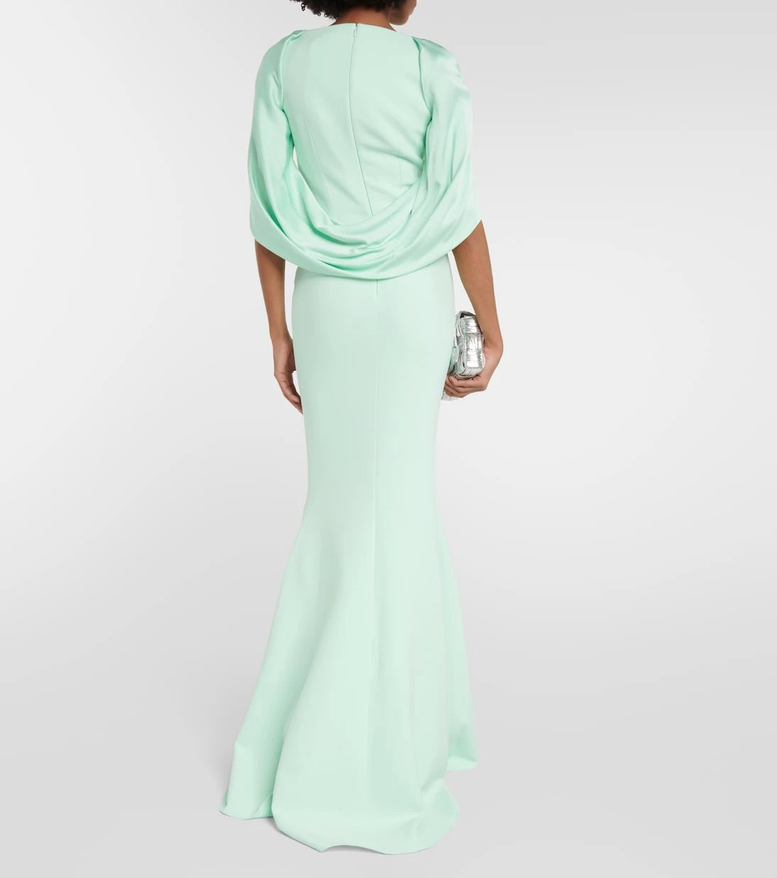Safiyaa - Caped crêpe gown