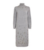 Fabiana Filippi Grey Embellished Rollneck Midi Dress