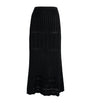 Eres Black Wool-Cashmere Rythmée Maxi Skirt
