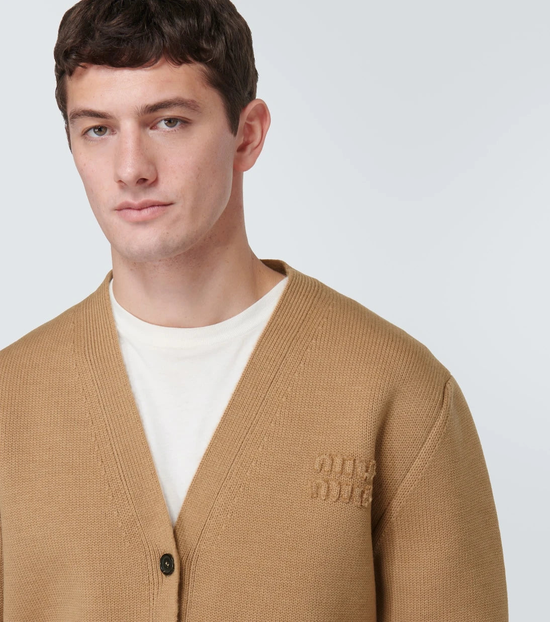 Miu Miu - Logo wool-blend cardigan