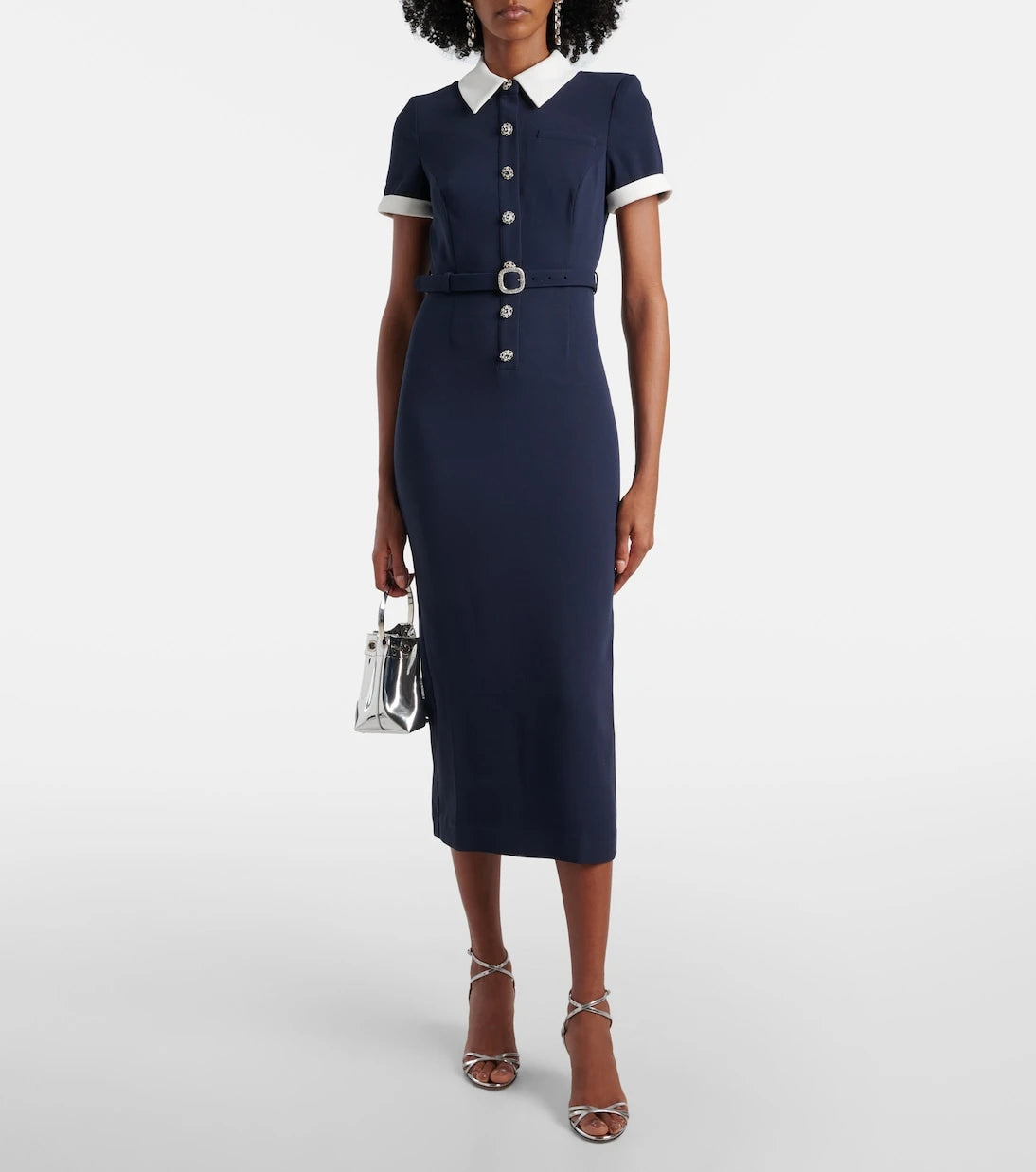 Self-Portrait - Belted midi dress