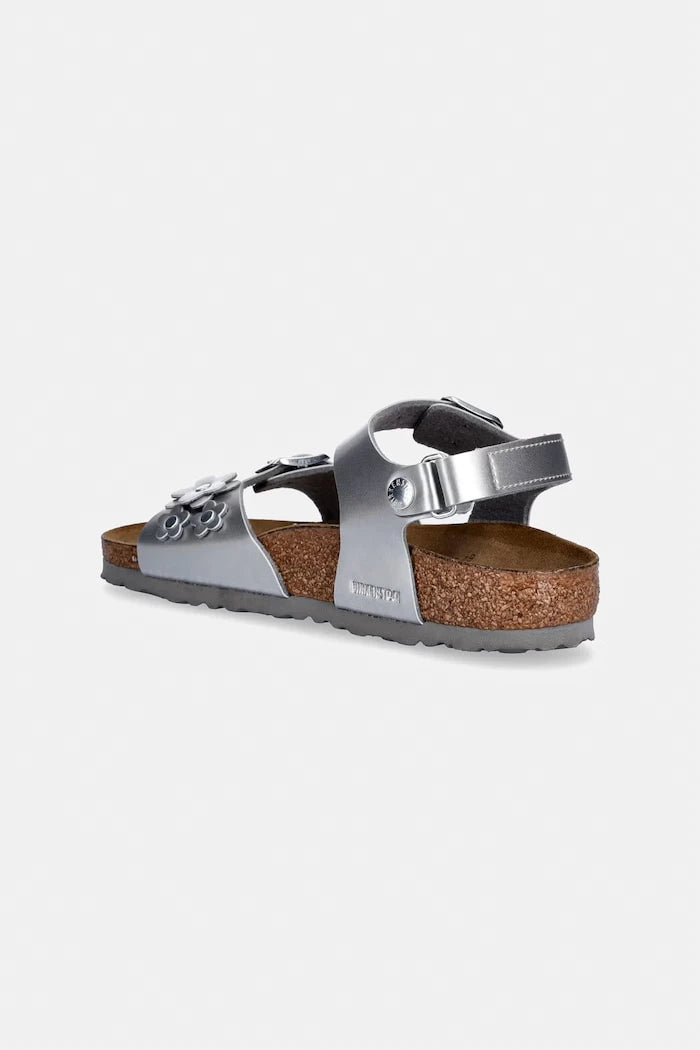Birkenstock Çocuk Deri Sandalet Rio AS Kids Flowers