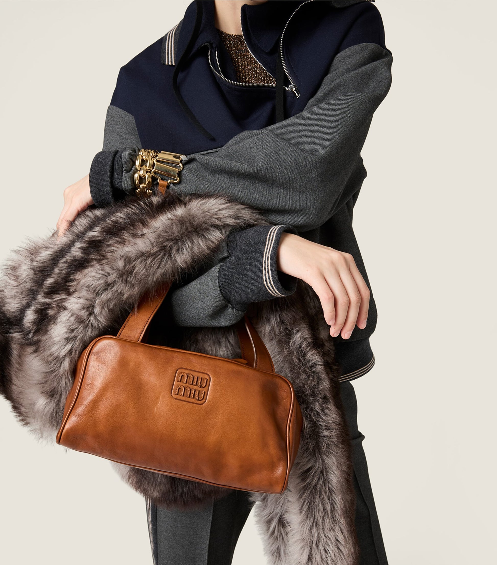 Brown Leather Top-Handle Bag