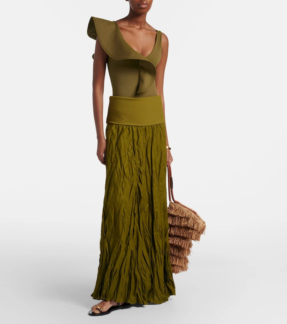 Johanna Ortiz - Linen-blend maxi skirt