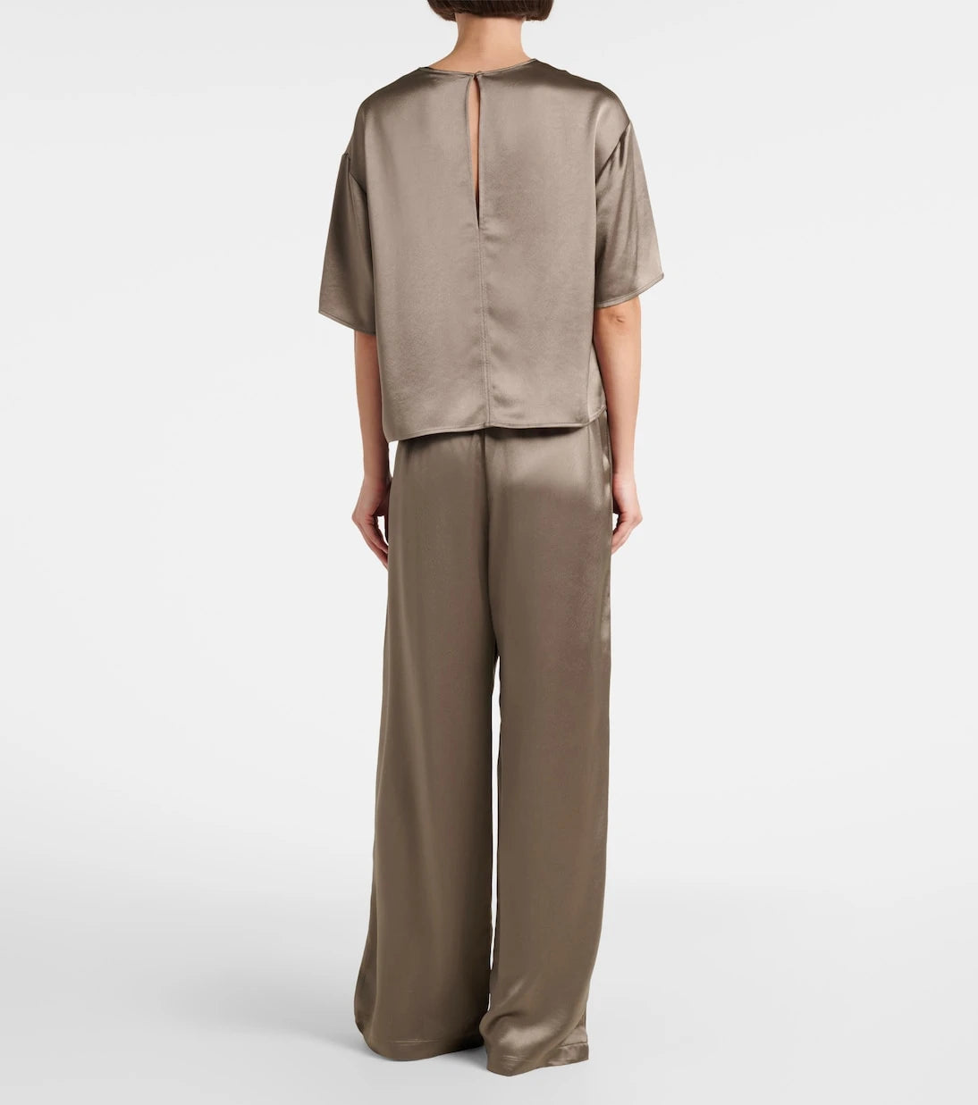 Leset - Barb satin wide-leg pants