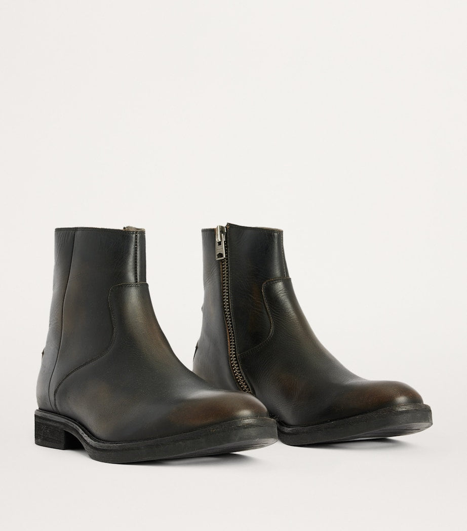 Leather Lang Ankle Boots