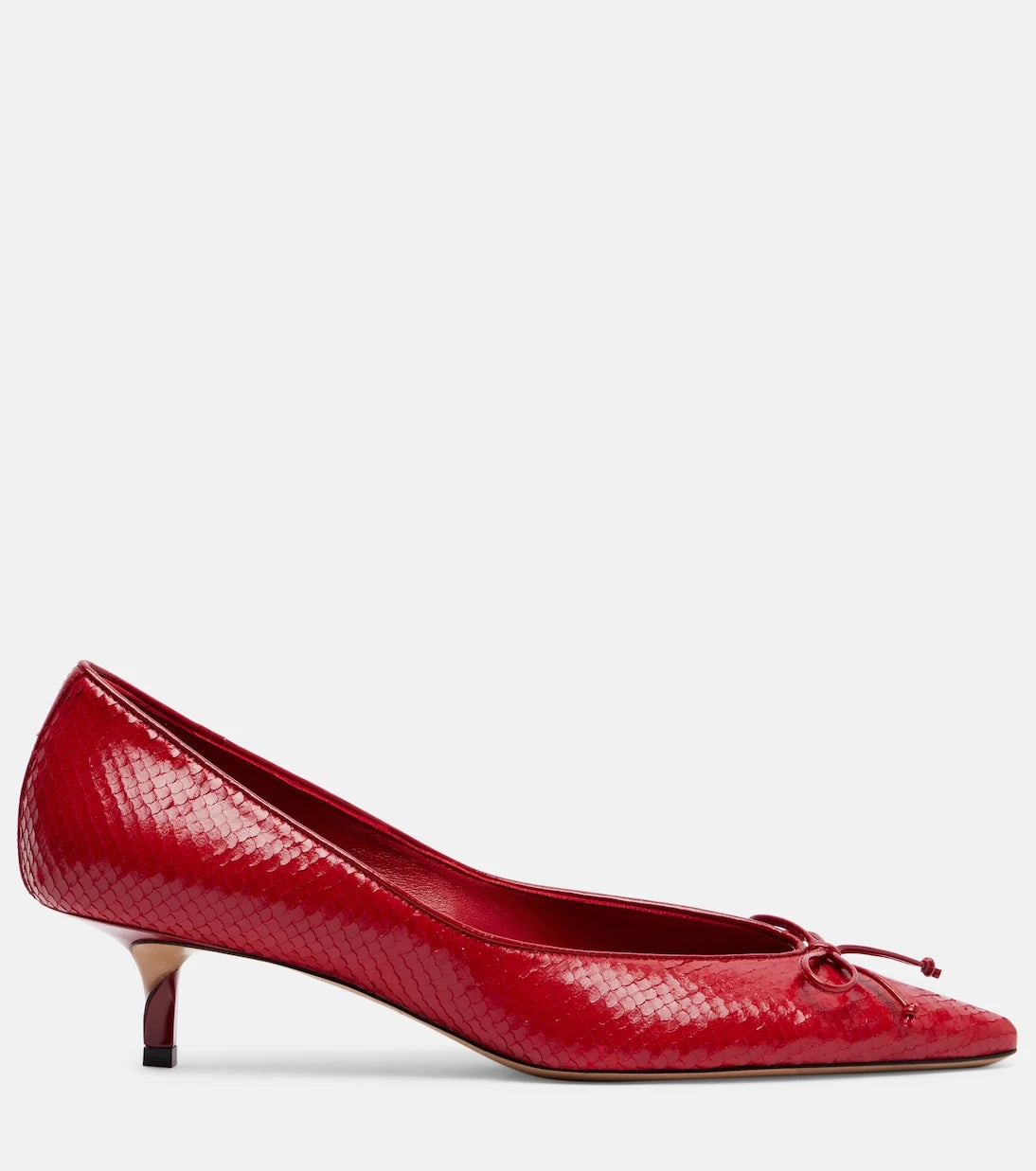 Jacquemus - Tourni snake-effect leather pumps