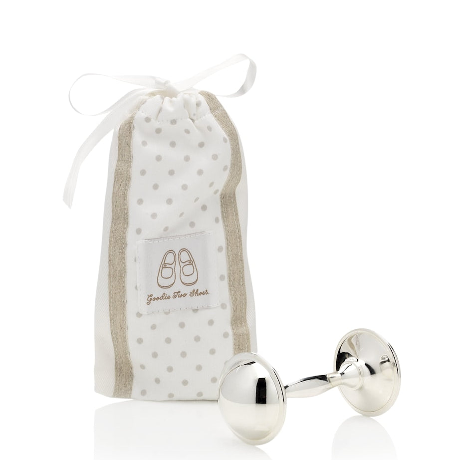 English Trousseau Kids Rattle In Cotton Bag (Beige)