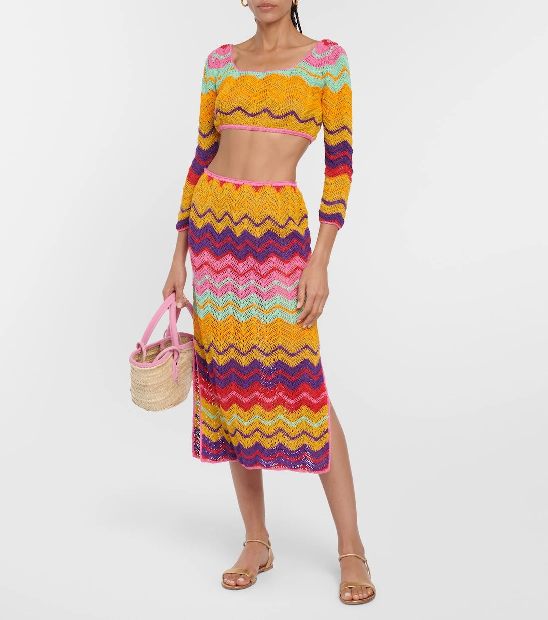 Anna Kosturova - Chevron crochet crop top