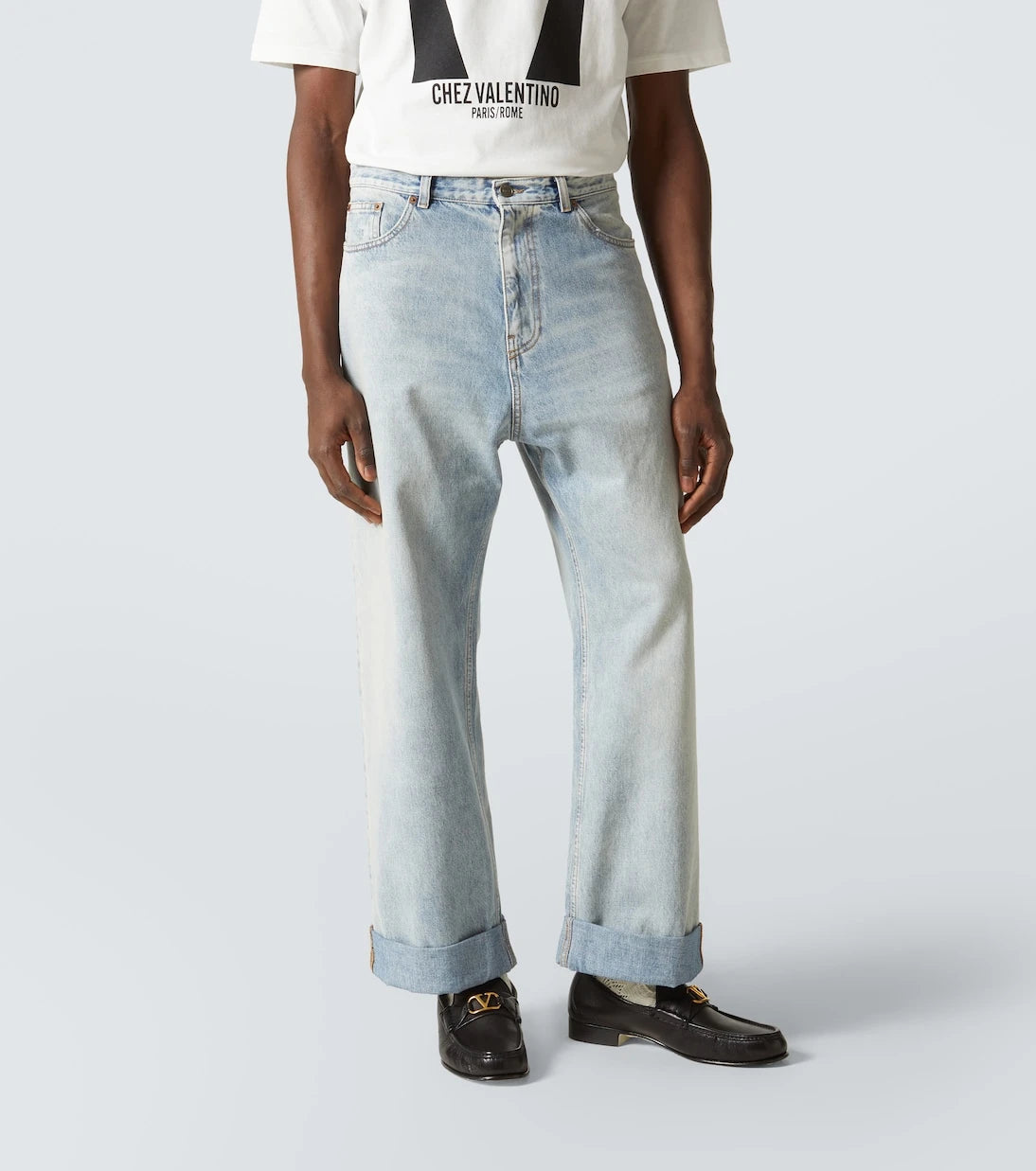 Valentino - High-rise straight jeans