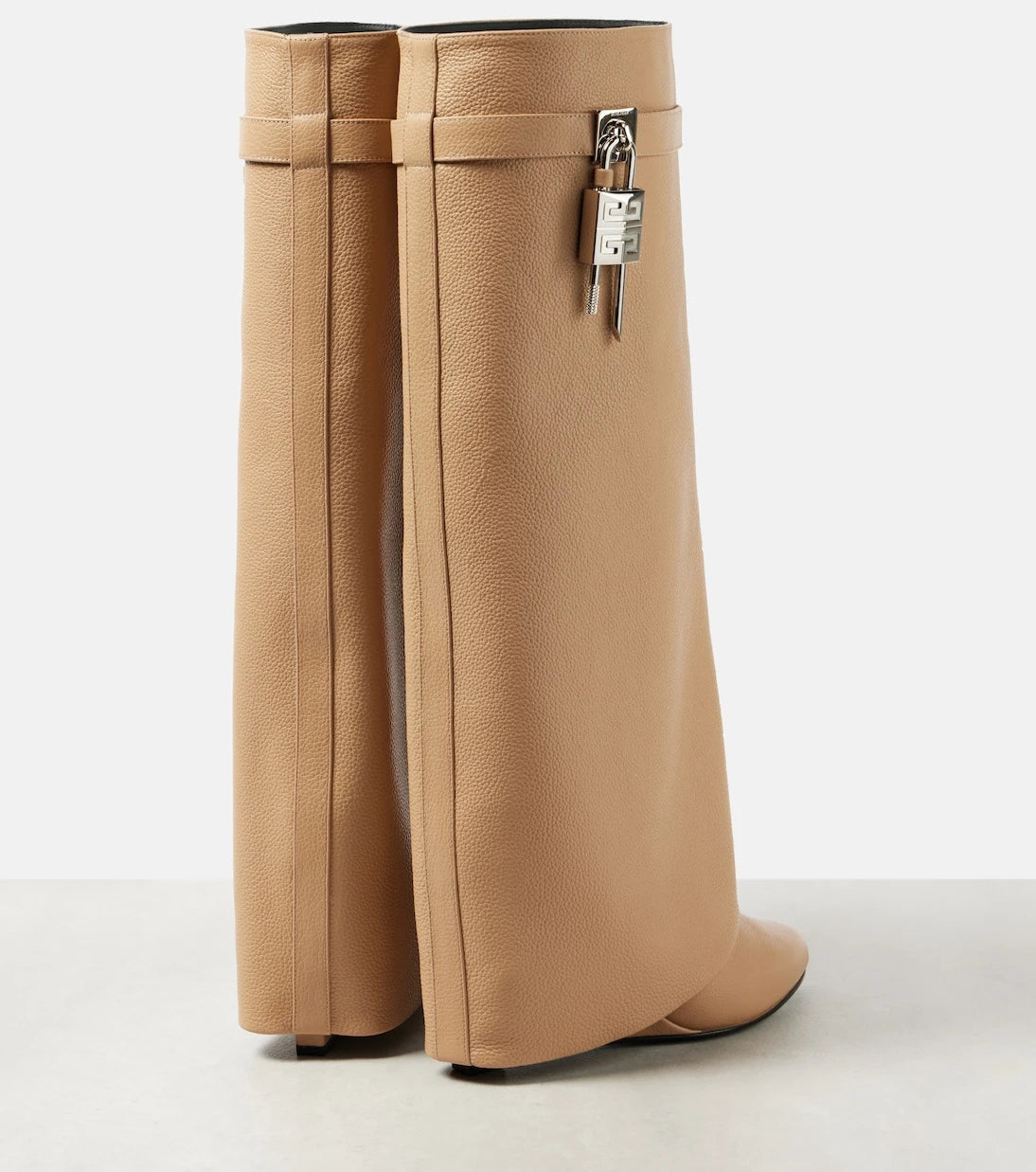 Givenchy - Shark Lock leather knee-high boots