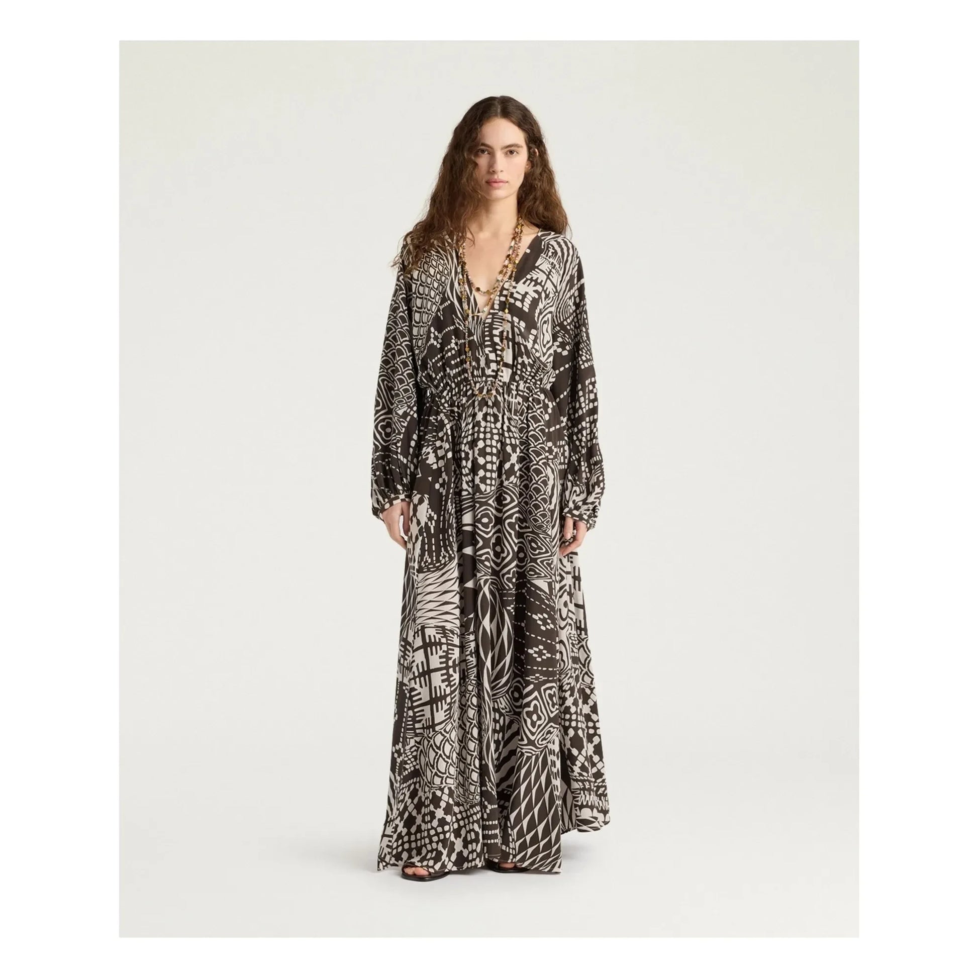 Momoni - Francisco silk dress | Chocolate