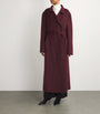 Wolk Morais Burgundy Cashmere On Set Wrap Coat