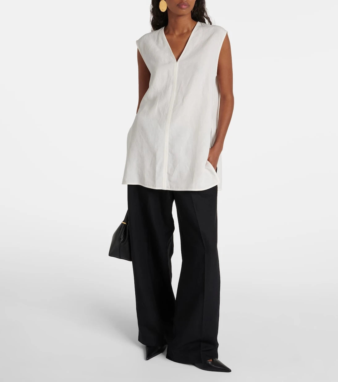 Toteme - Lyocell and linen top