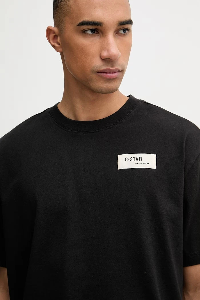 G-Star тениска мъжка памучна HB badge relaxed