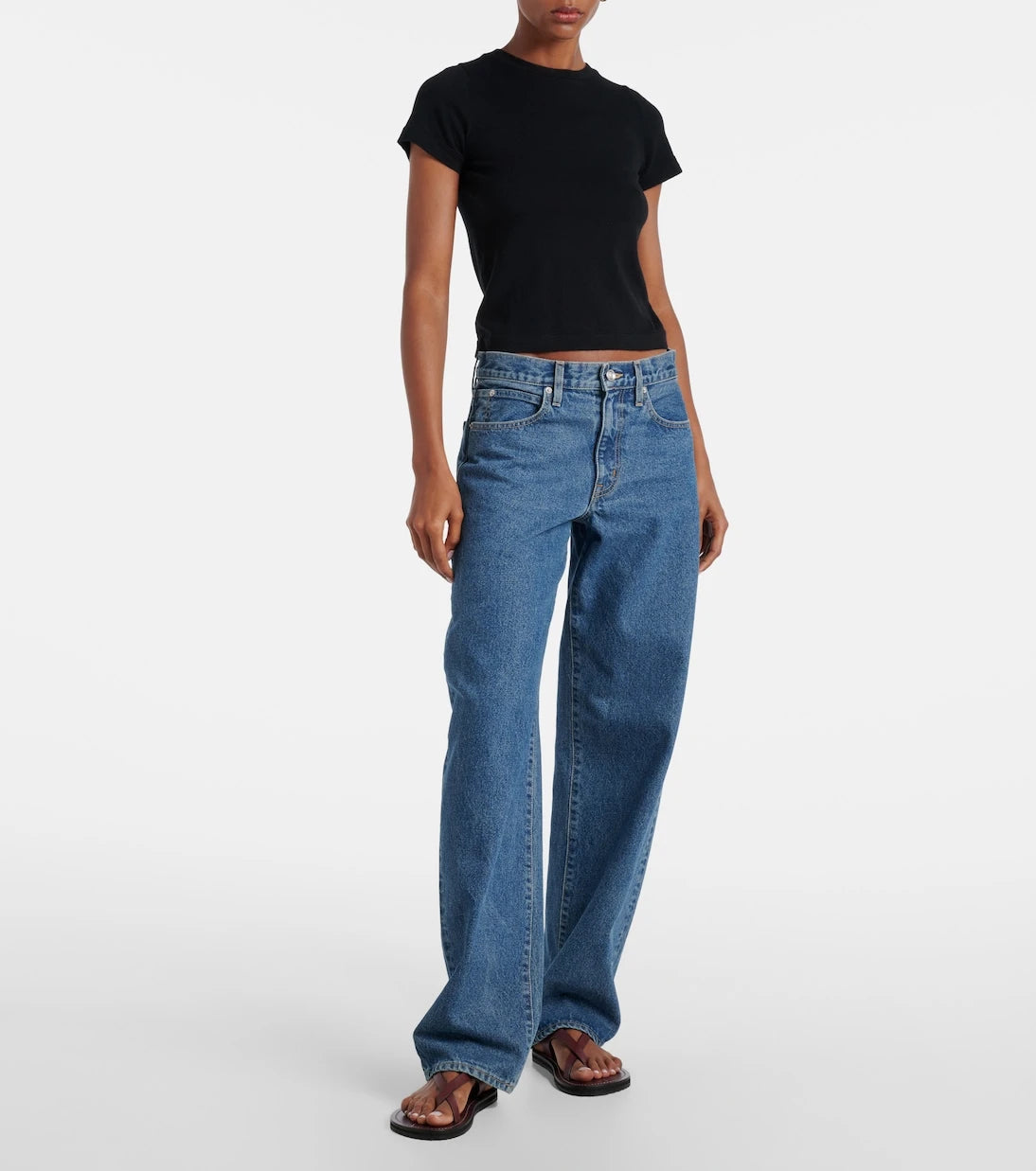 Slvrlake - Tess Long low-rise wide-leg jeans