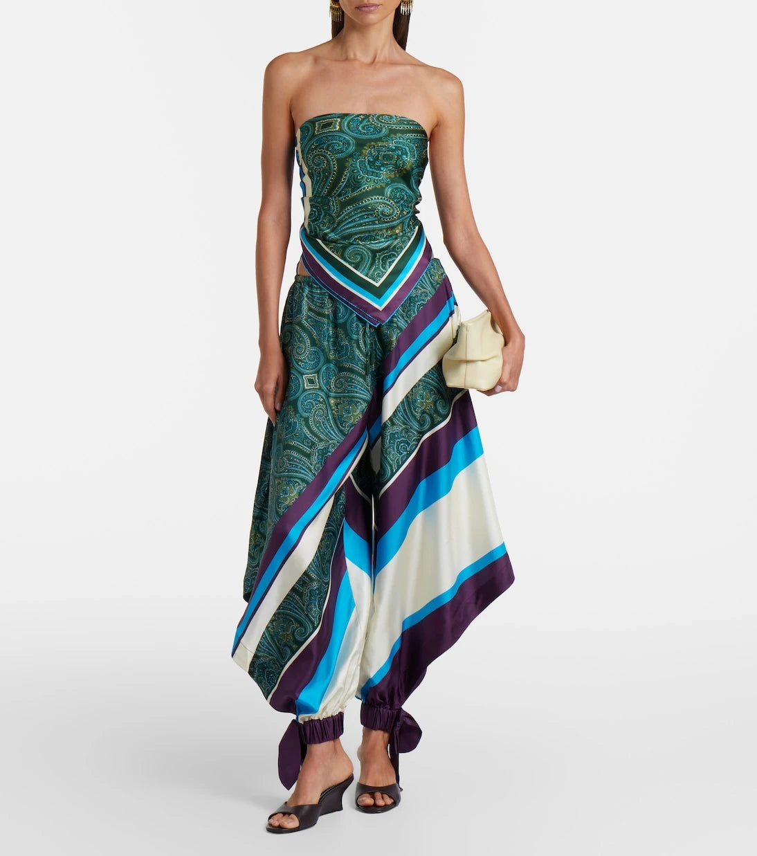 Alémais - Joni printed silk twill balloon pants