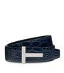 Leather Reversible T Icon Belt