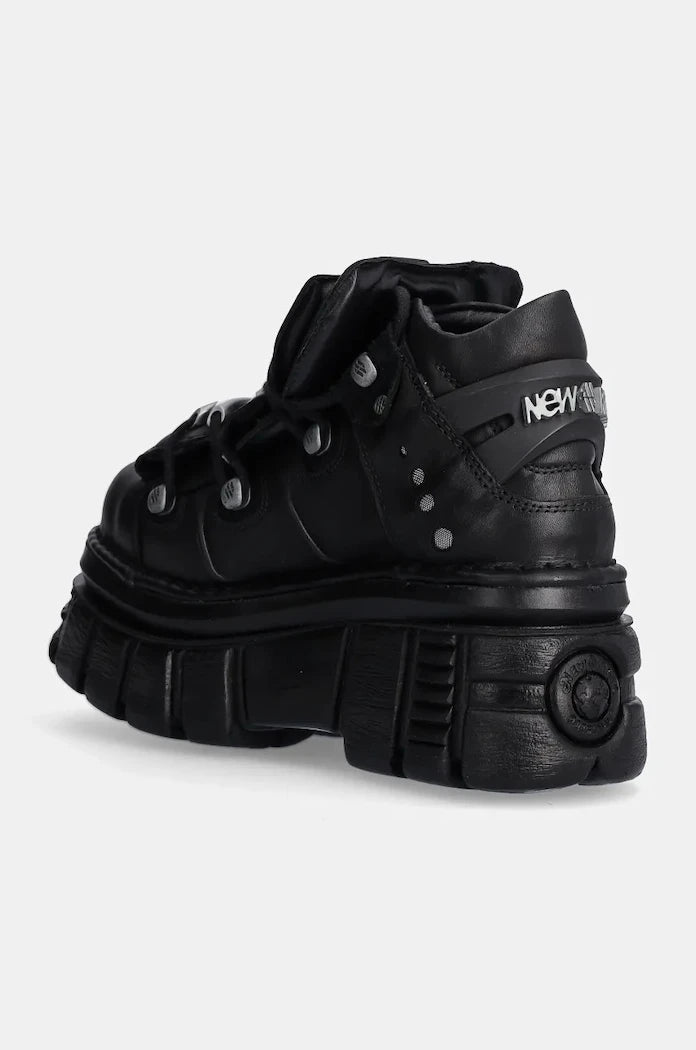 New Rock Negro + Nomada Negro + Tower Negro Lateral E-14 Deri Spor Ayakkabı
