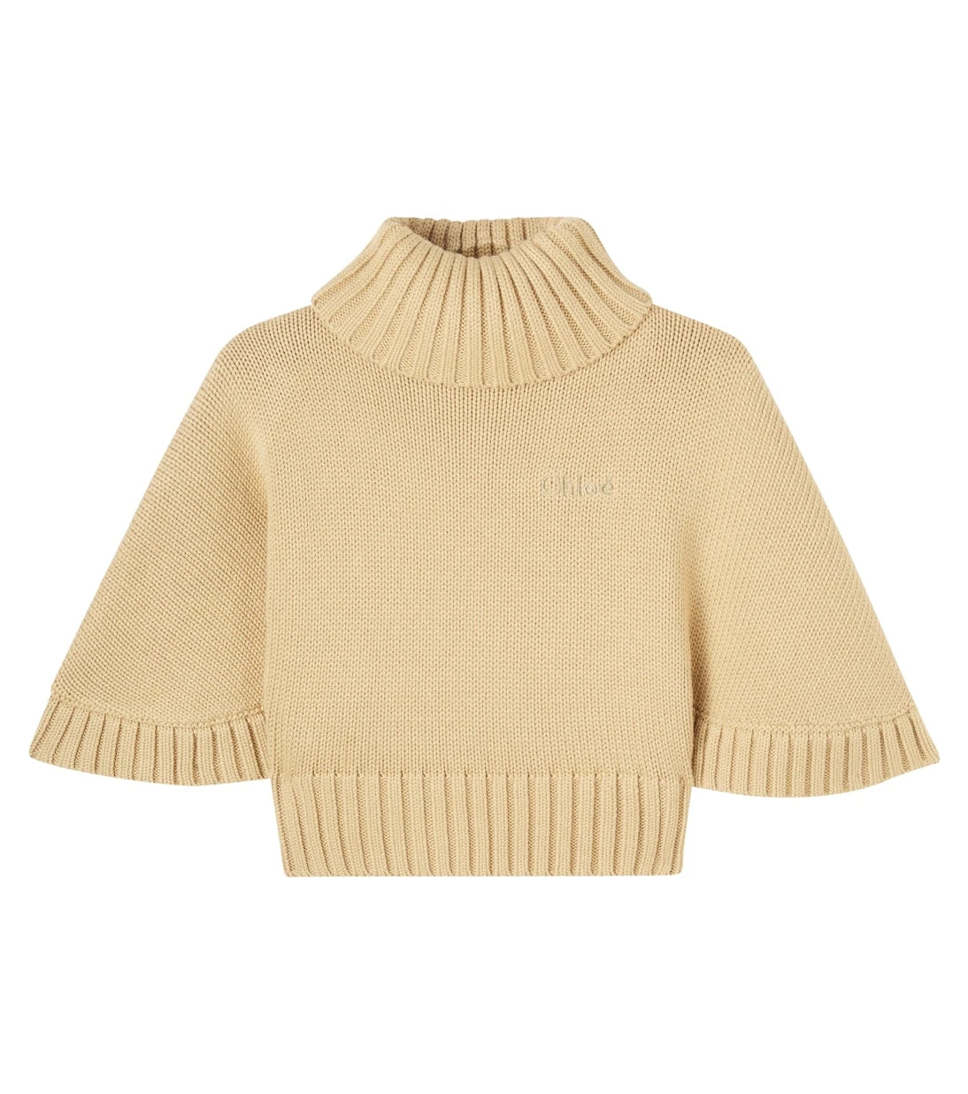 Chloé Kids - Turtleneck cotton and wool sweater