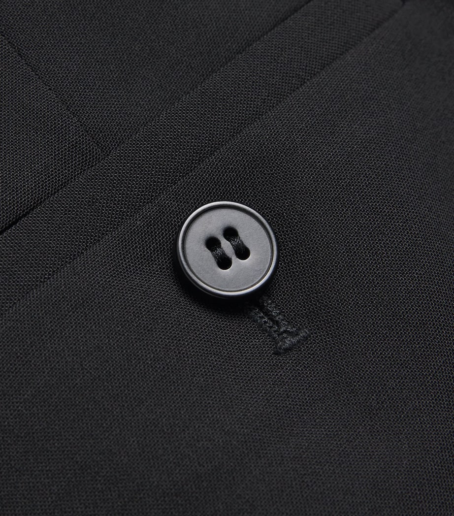 Theory Black Good Wool Cropped Treeca Trousers