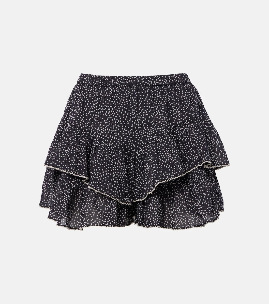 Marant Etoile - Jocadia polka-dot ruffled cotton shorts