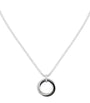 White Gold, Black Ceramic and Diamond Trinity Necklace