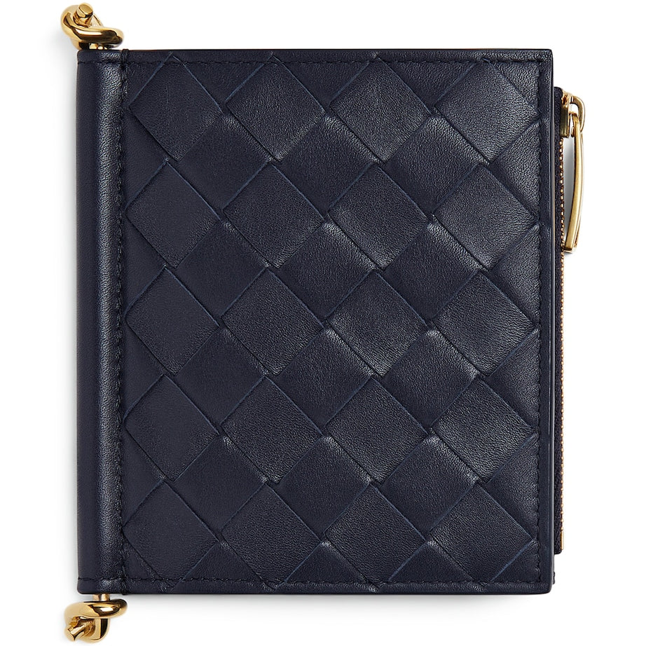 Blue Small Calfskin Solstice Bifold Wallet