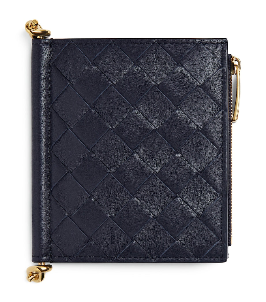 Blue Small Calfskin Solstice Bifold Wallet