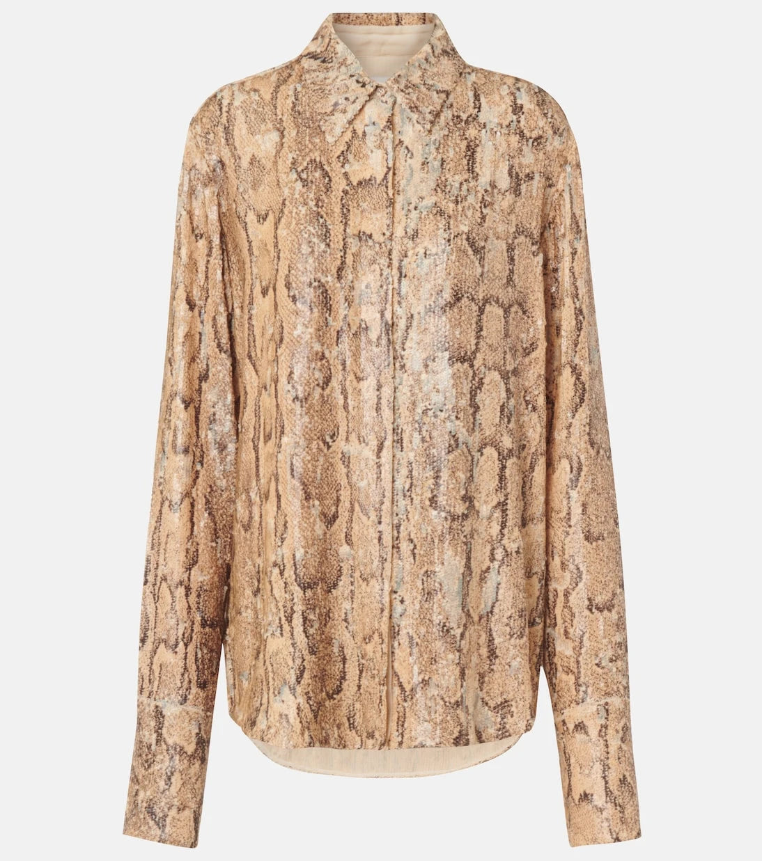 Dries Van Noten - Sequined snake-effect shirt