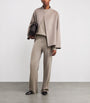 Soft Goat Beige Cashmere Sweater and Trouser Set