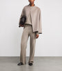 Soft Goat Beige Cashmere Sweater and Trouser Set