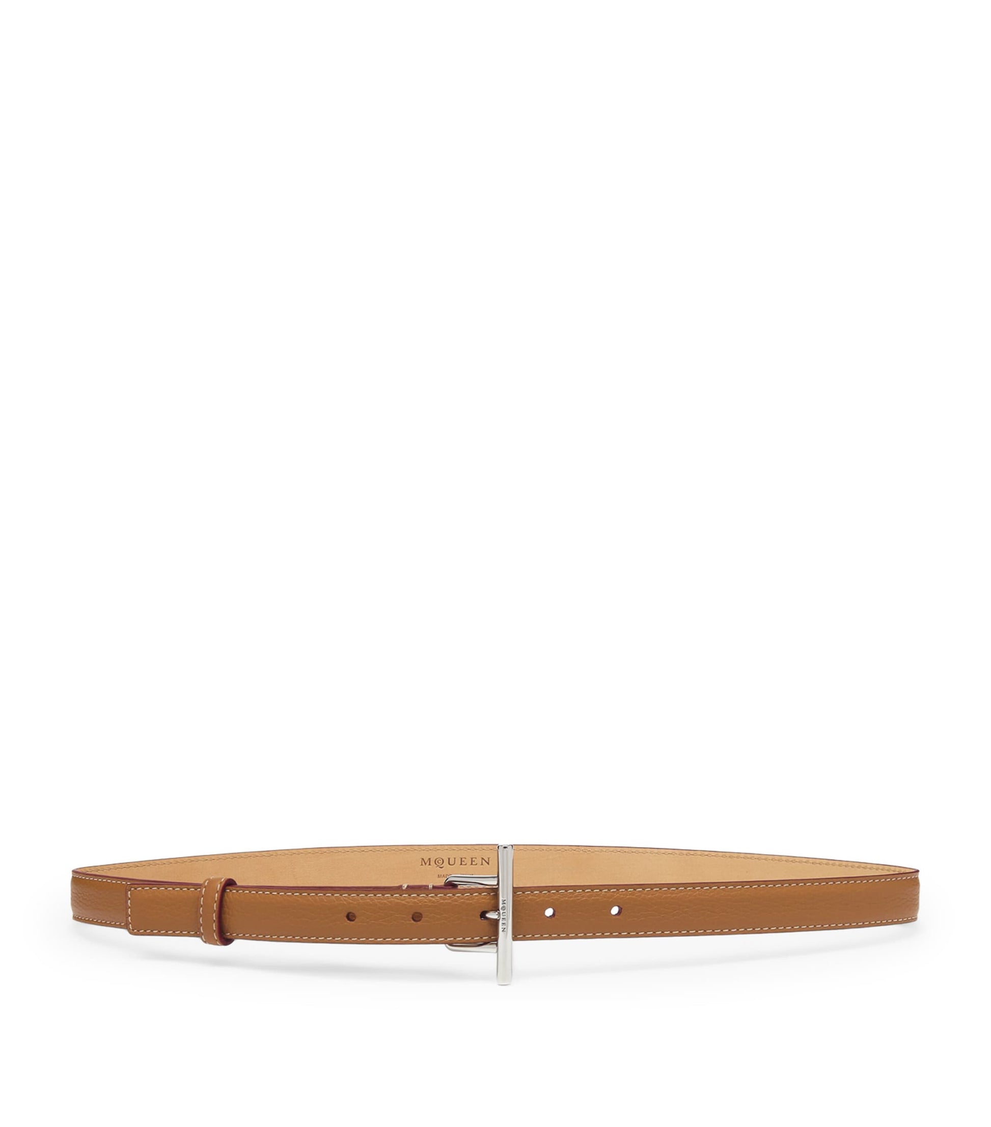 Brown Leather T-Bar Belt