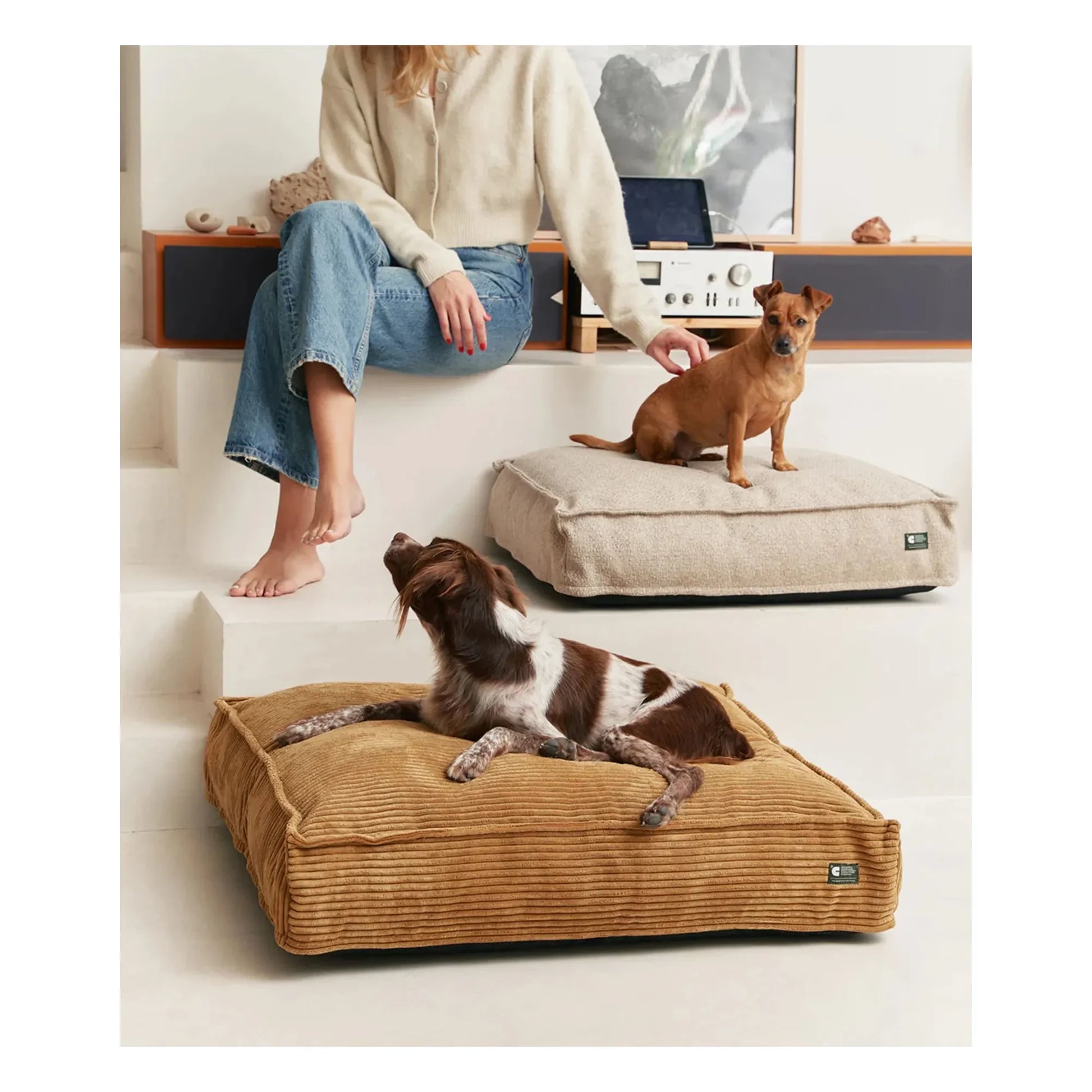 Cafide - Cuadra corduroy dog mattress | Mustard