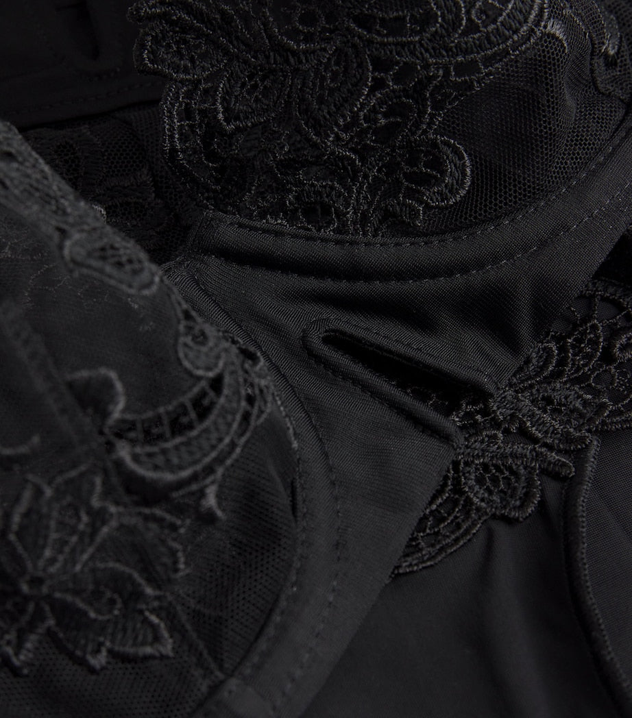 Simone Perele Black Lace Saga Half-Cup Bra