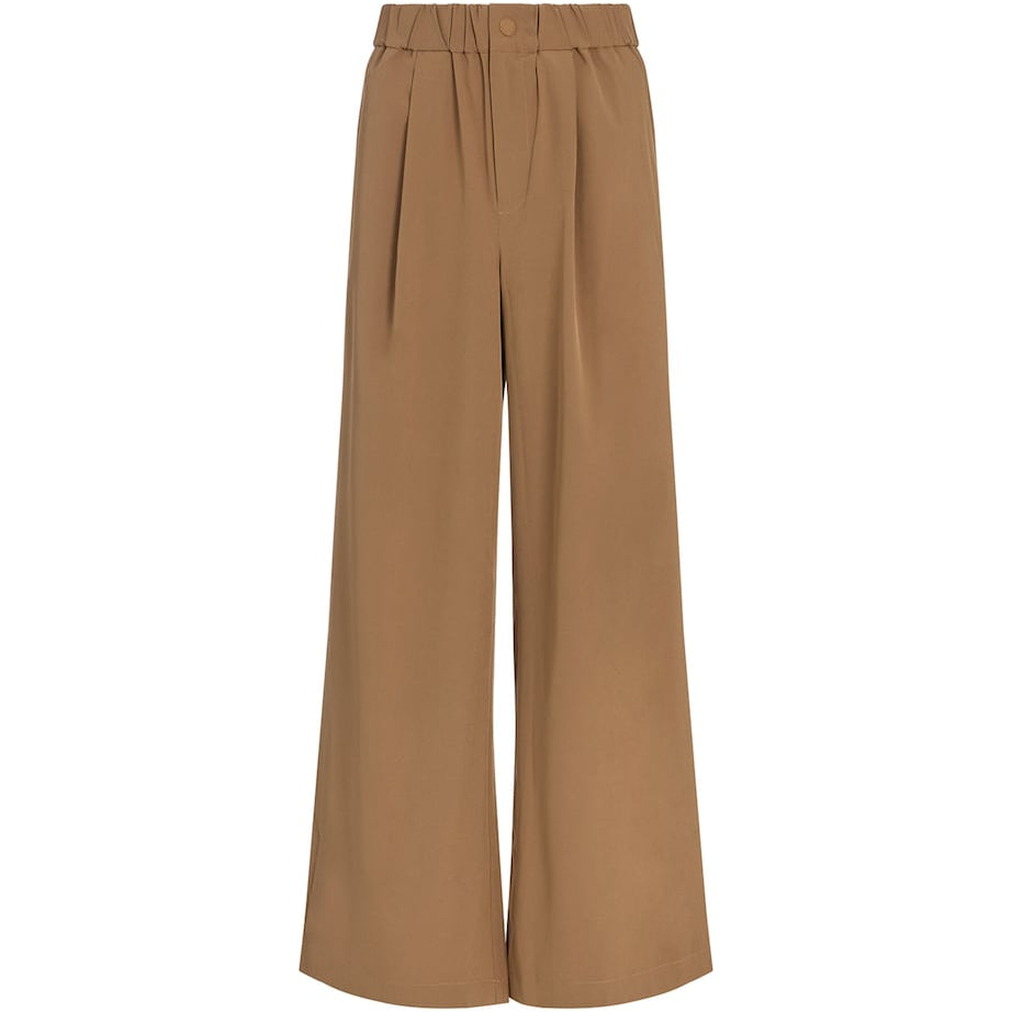 Varley Brown Kayson Wide-Leg Trousers
