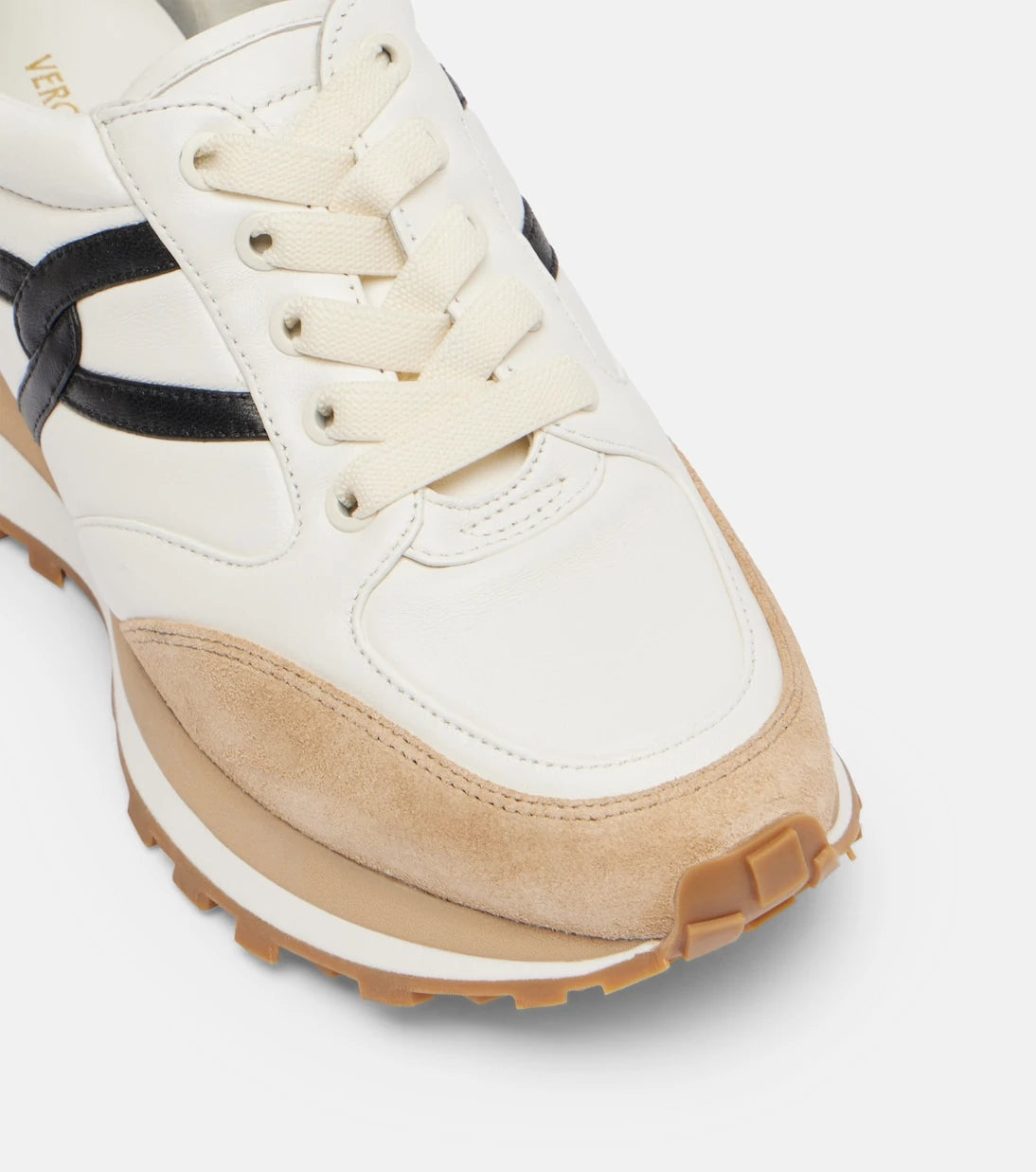 Veronica Beard - Valentina suede-trimmed leather sneakers