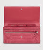 Leather Mara Marshall Travel Wallet RASPBERRY