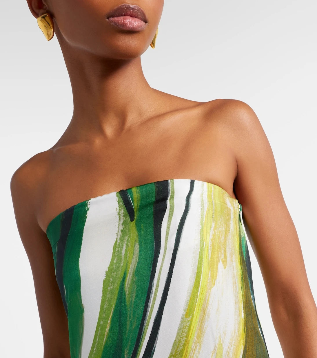 Christopher Esber - Strapless printed silk gown