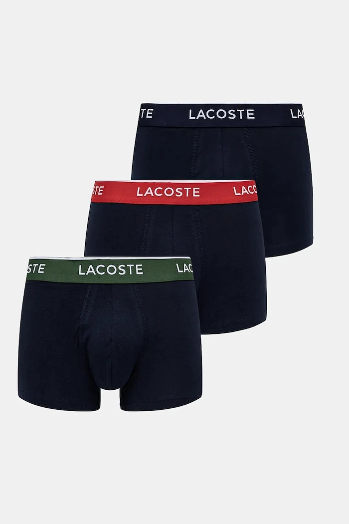 Lacoste erkek pamuklu elastan dar kesim boxer 3'lü