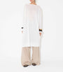 White Linen-Silk Kaftan Dress