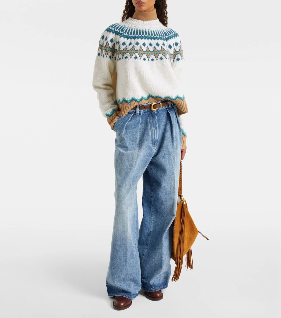 Alanui - Sunny Crochet wide-leg jeans