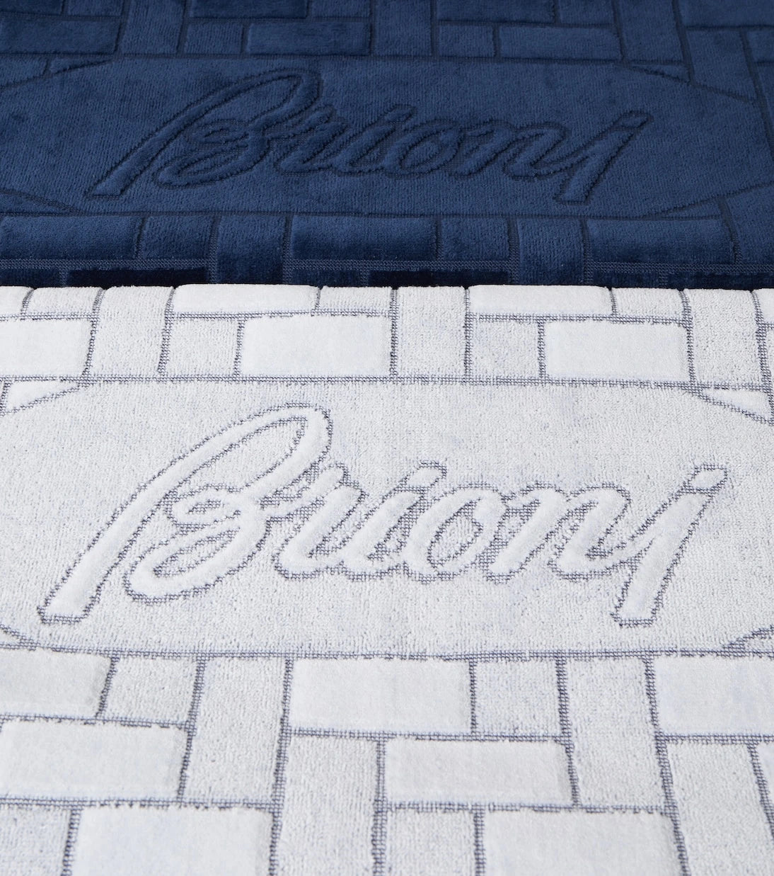 Brioni - Logo cotton terry beach towel