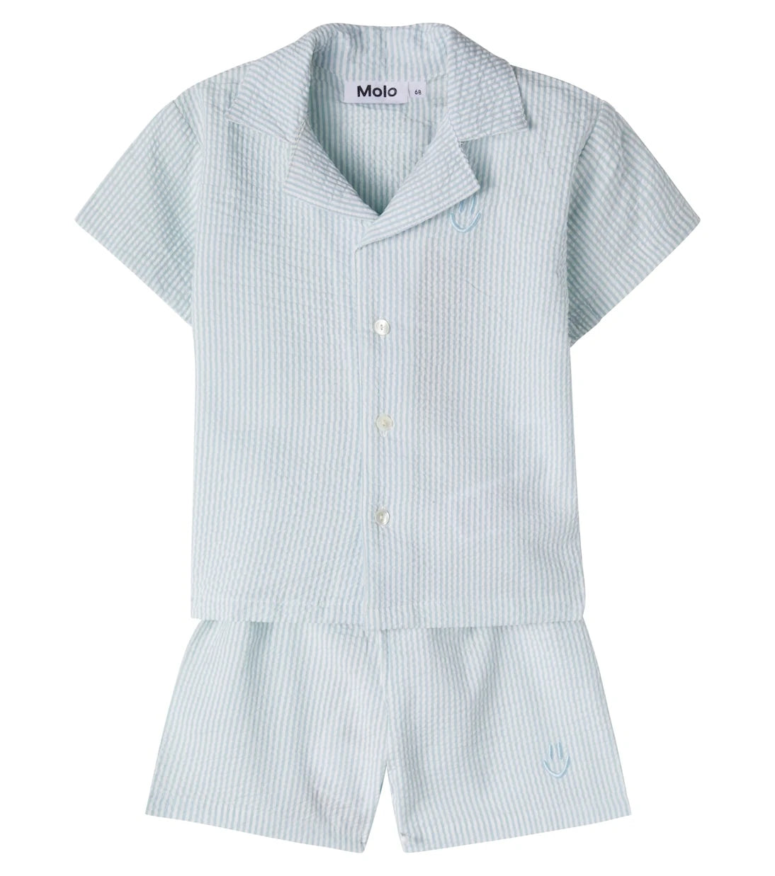 Molo - Baby Eyou striped cotton pajamas