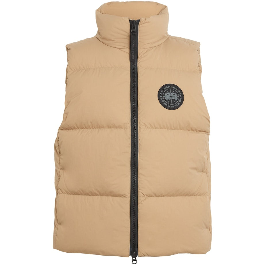 Canada Goose Beige Down Lawrence Puffer Gilet