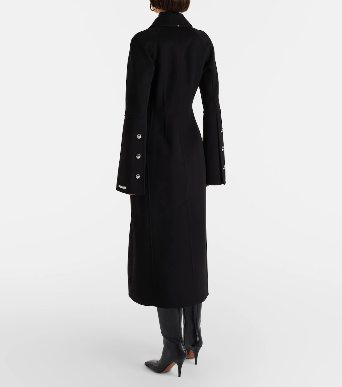 Sportmax - Peplum virgin wool coat