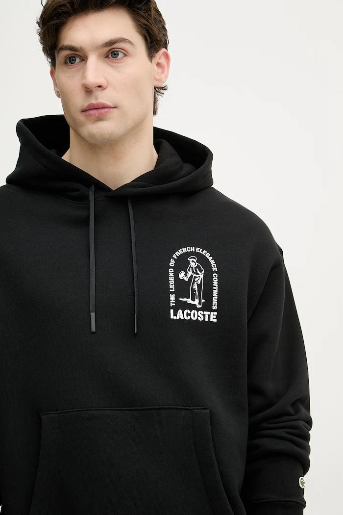 Lacoste erkek pamuklu kapüşonlu sweatshirt