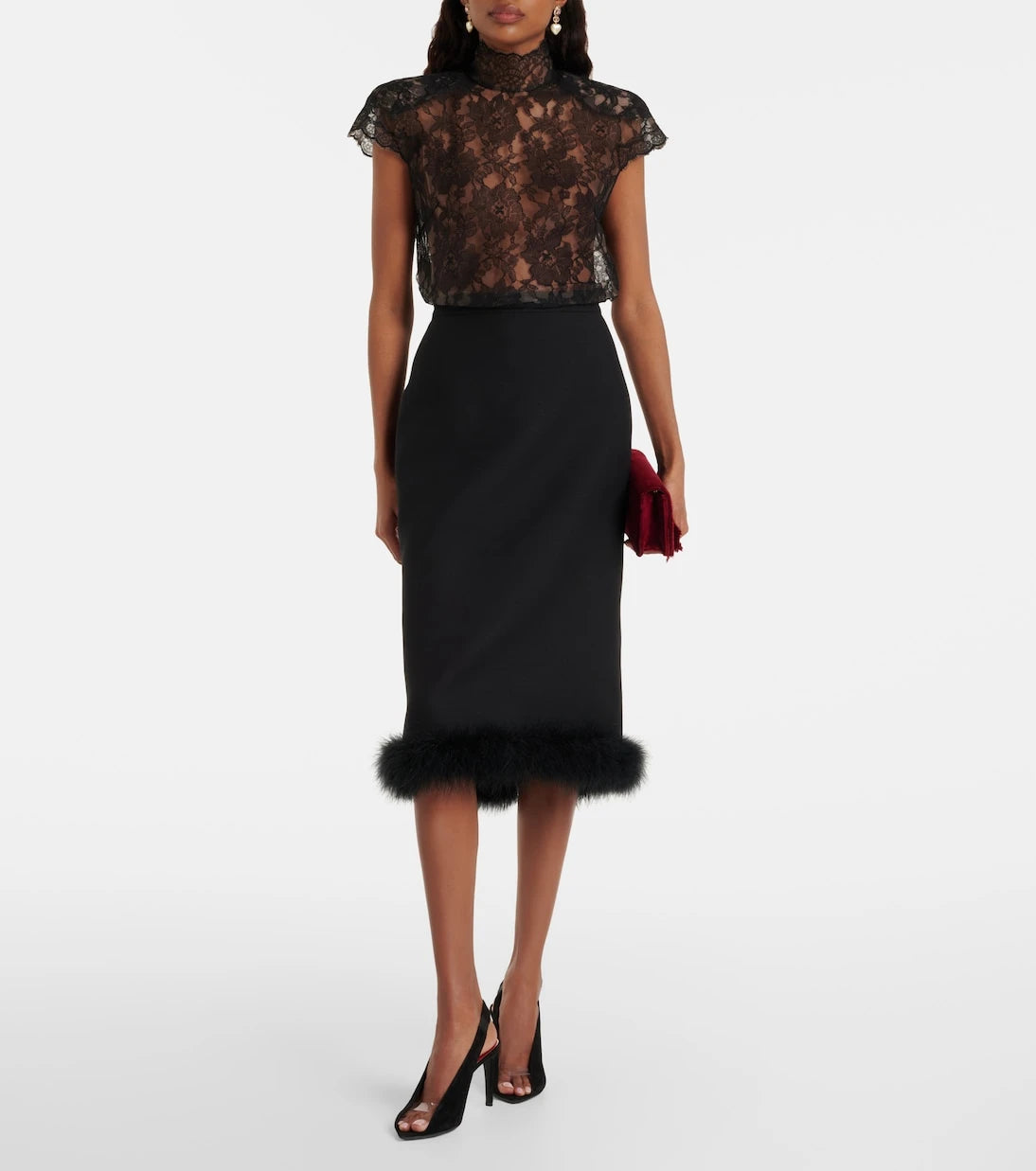 Valentino Garavani - Révélé suede peep-toe pumps