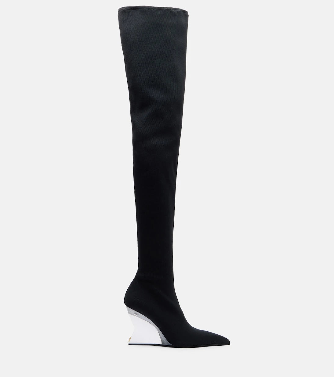 Balmain - Knitted wedge over-the-knee boots